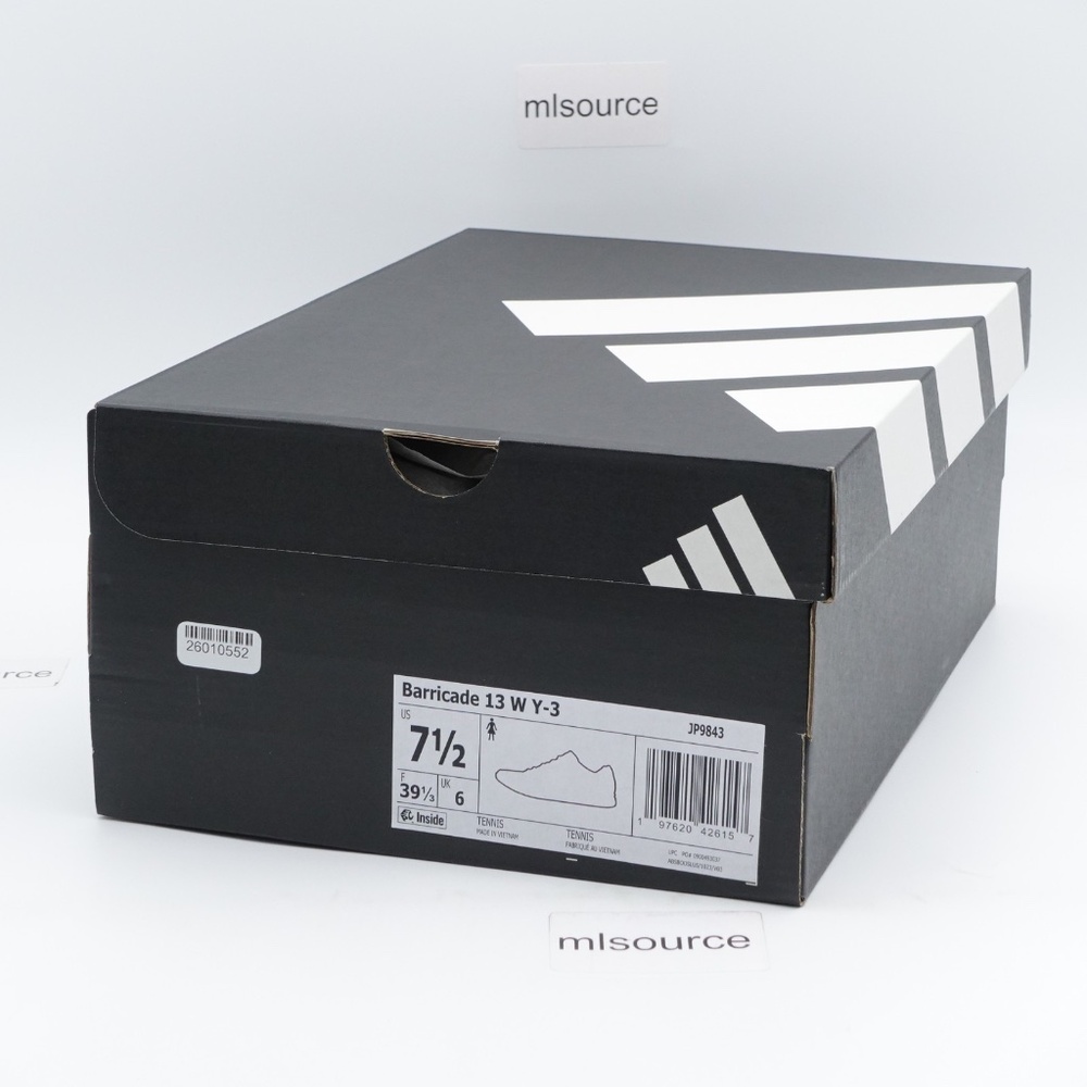 NEW adidas Y-3 Women's Barricade 13 Tennis Shoes JP9843 Orbit Grey/Black - Picture 7 of 13
